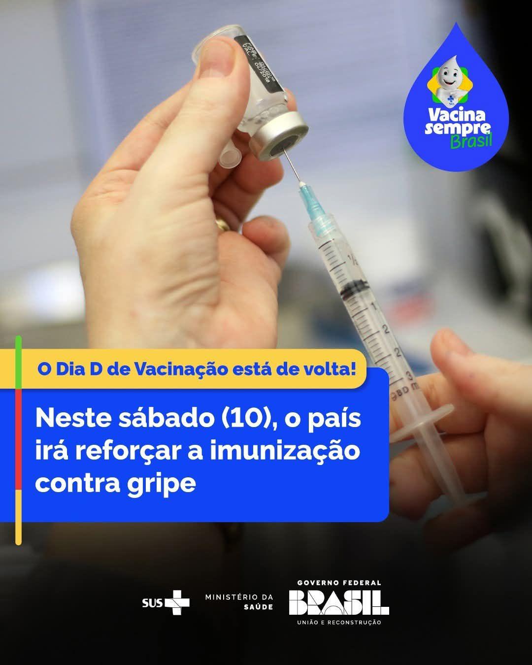 São Jorge D’Oeste participa do Dia D de Vacinação contra a gripe neste sábado (10)