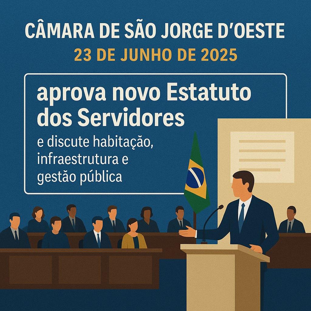 Câmara de São Jorge D’Oeste aprova novo Estatuto dos Servidores e discute habitação, infraestrutura e gestão pública