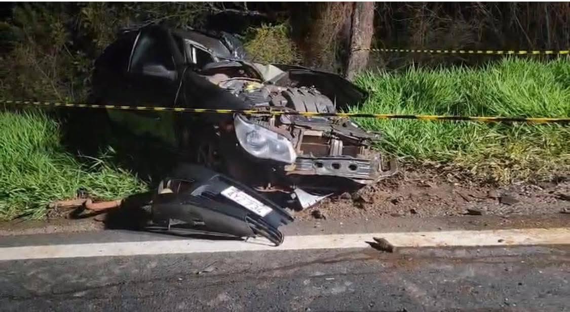 Grave acidente na PR-483 entre Francisco Beltrão e Ampére resulta em morte no início da noite deste Domingo