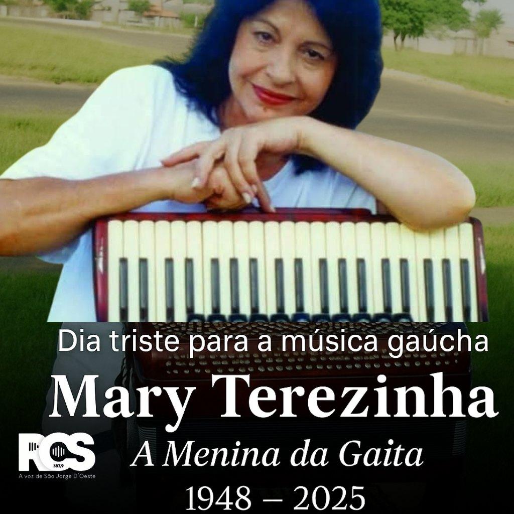 Dia triste para a música gaúcha: morre Mary Terezinha, a “Menina da Gaita”, aos 77 anos