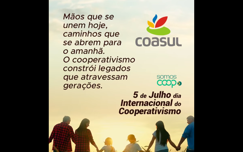 Hoje celebramos o Cooperativismo, uma verdadeira força que transforma vidas!