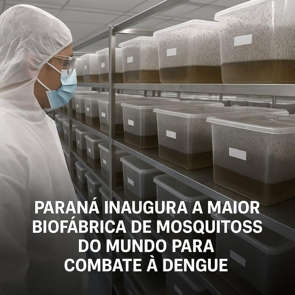 Paraná inaugura a maior biofábrica de mosquitos do mundo para combate à Dengue 