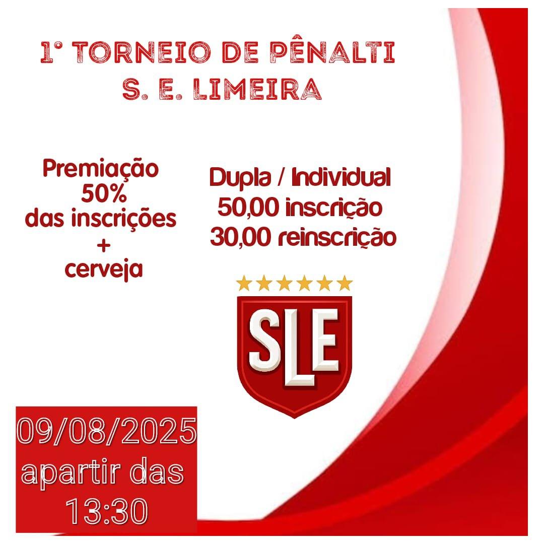 S.E. Limeira promove 1º Torneio de Pênalti com premiação em dinheiro e cerveja