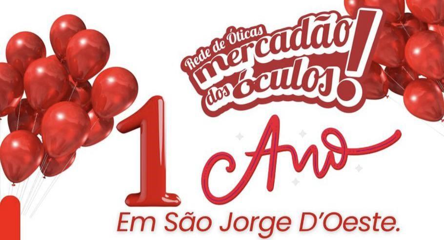 Mercadão dos Óculos comemora nesta Sexta (15), um ano em São Jorge D'Oeste