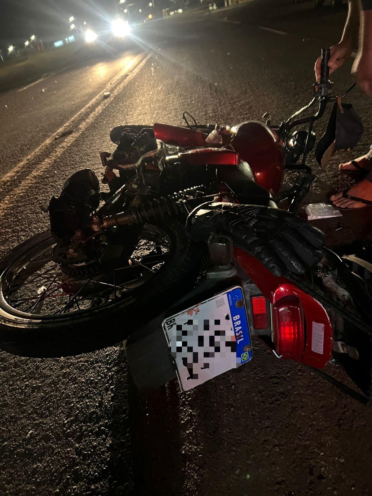 São Jorge D'Oeste: Motociclista ferido em acidente no trajeto da cidade ao trevo