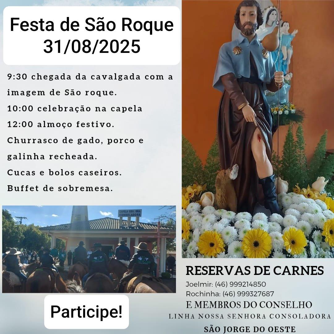 Tradição e Fé: Comunidade da Linha Consoladora se prepara para a Festa de São Roque neste domingo (31)