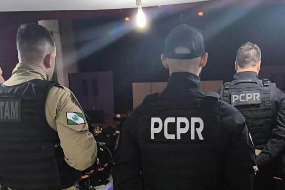 Com apoio de outras forças, PCPR prende 21 pessoas em ação no Paraná e Santa Catarina