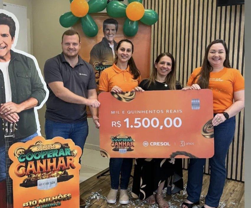 Cooperada Cresol do Distrito de Doutor Antônio Paranhos é contemplada com prêmio da campanha 
