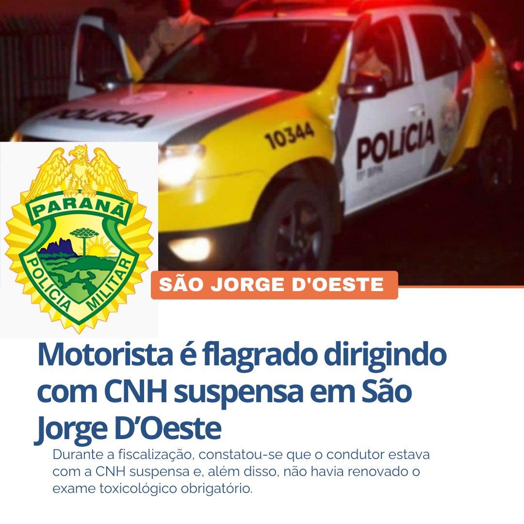 Motorista é flagrado dirigindo com CNH suspensa em São Jorge D’Oeste