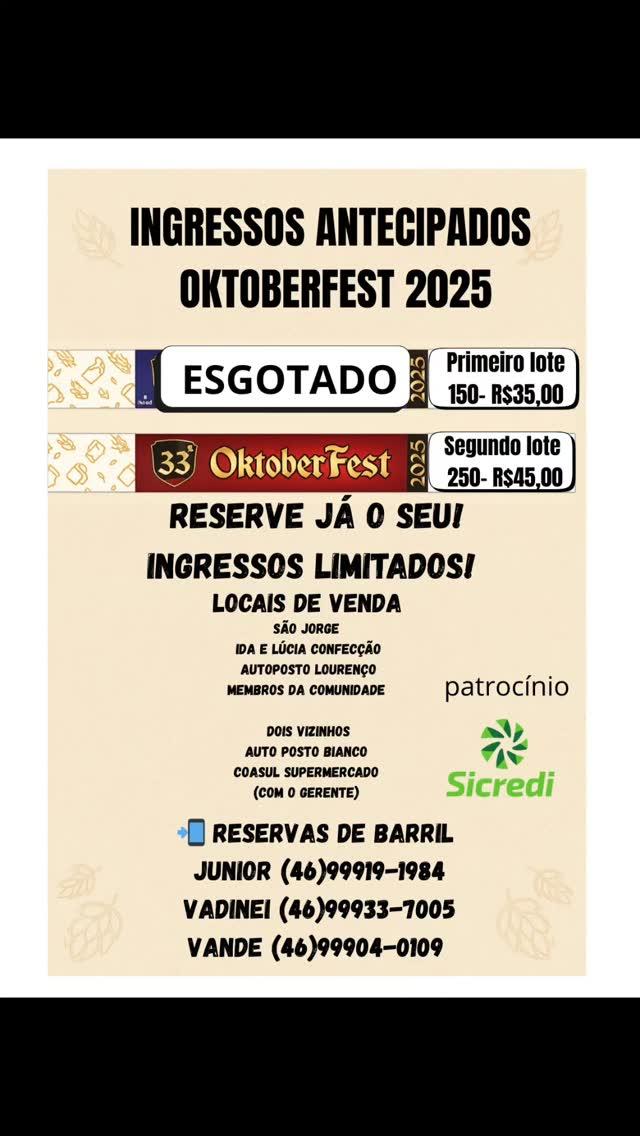 OKTOBERFEST SÃO JORGE D'OESTE