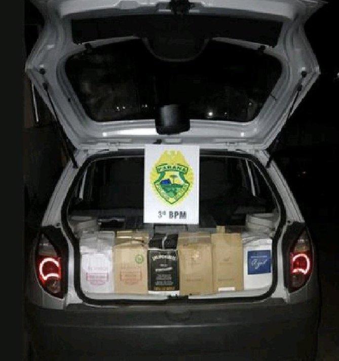 Polícia Militar apreende 50 caixas de vinho argentino em São Jorge D’Oeste