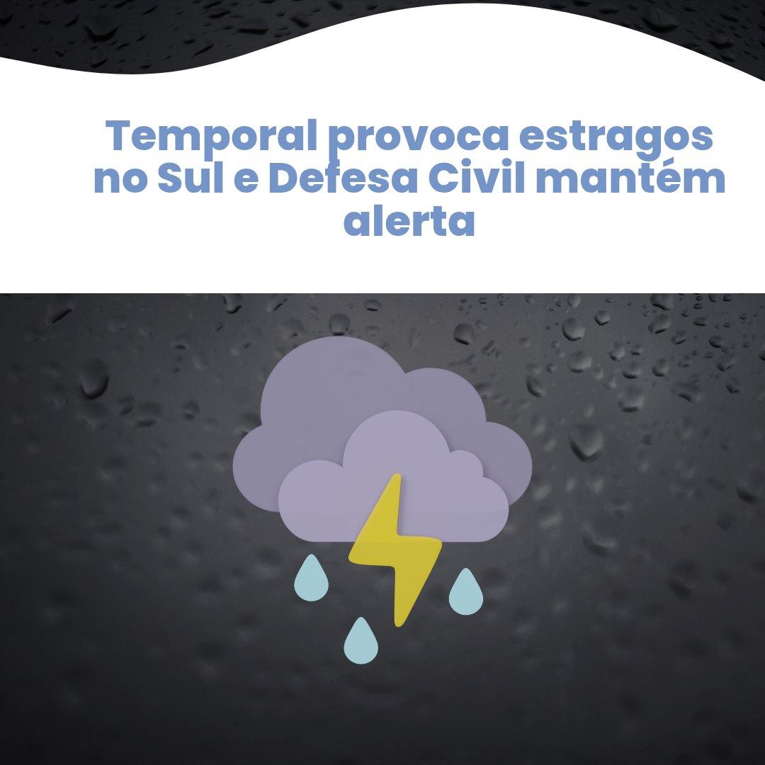 Temporal provoca estragos no Sul e Defesa Civil mantém alerta; São Jorge D’Oeste deve ter tempo firme nos próximos dias