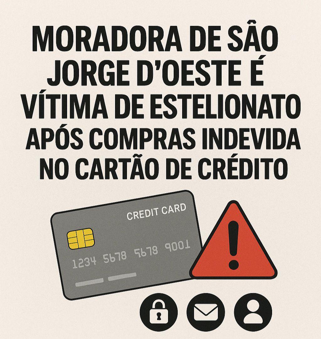 Moradora de São Jorge D’Oeste é vítima de estelionato após compras indevidas no cartão de crédito