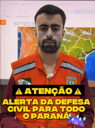 Tempestades severas colocam Paraná em alerta: Oeste e Sudoeste são as regiões mais afetadas