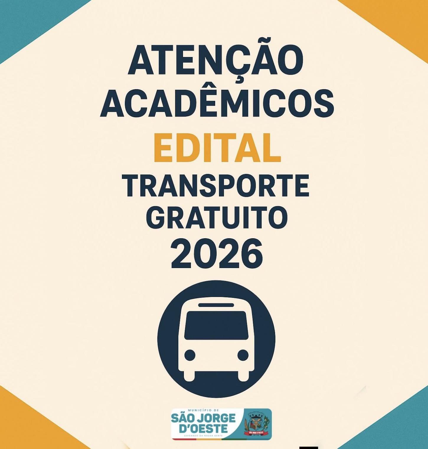 Prefeitura abre cadastramento para transporte de acadêmicos em São Jorge D’Oeste para 2026
