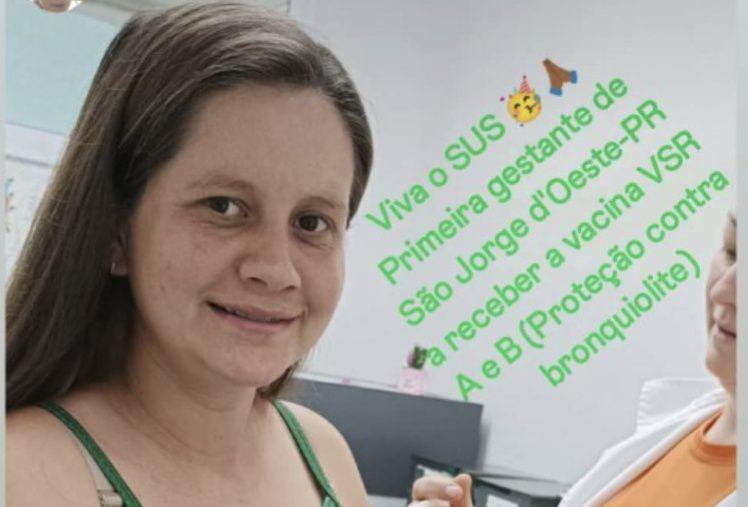 São Jorge D'Oeste registra a primeira gestante imunizada contra o VSR; avanço reforça atenção à saúde materno-infantil