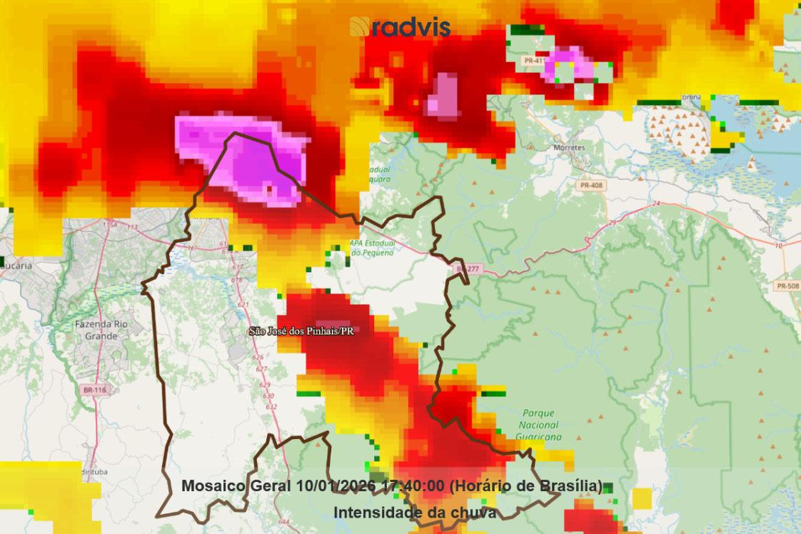 Simepar classifica tornado que atingiu São José dos Pinhais na categoria F2 da Escala Fujita