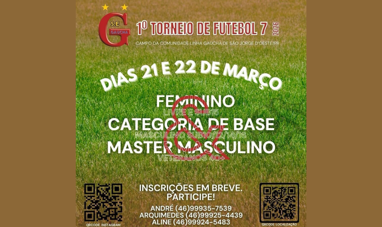 1° Torneio de  FUTEBOL 7 NA GAÚCHA