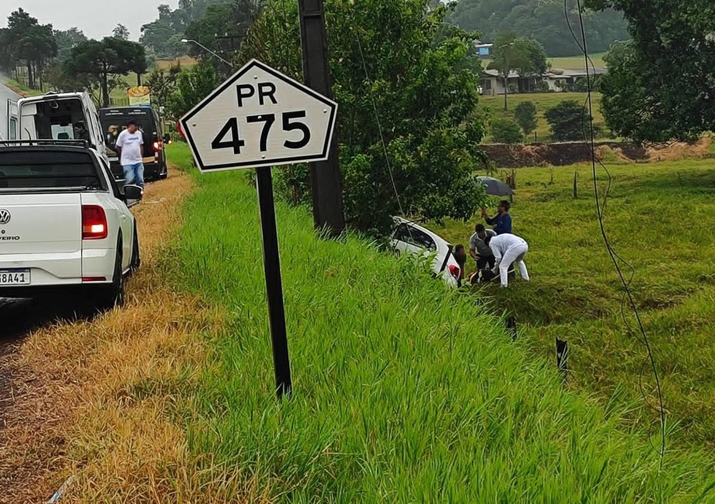 Acidente de trânsito deixa um ferido na PR-475 em São Jorge D’Oeste