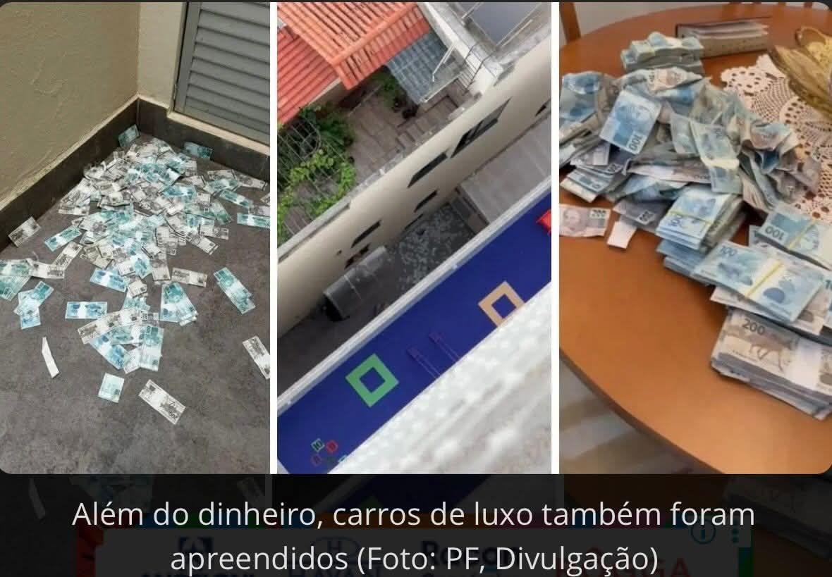 Mala com R$ 429 mil é arremessada de prédio durante operação da PF em Balneário Camboriú.