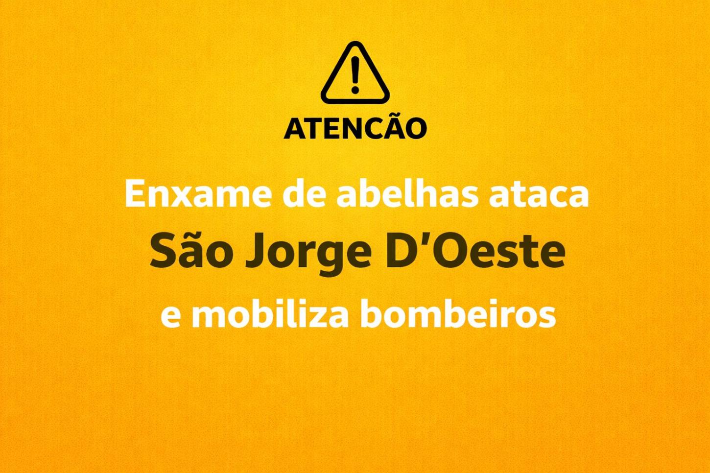 Enxame de abelhas provoca ataque no centro de São Jorge D’Oeste e mobiliza equipes de emergência