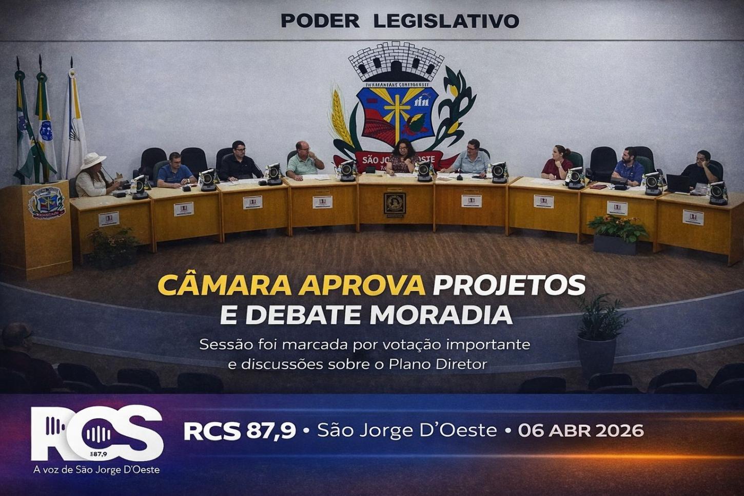 Câmara aprova projetos e sessão é marcada por debate sobre moradia e Plano Diretor