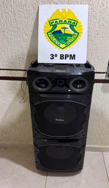Polícia Militar apreende equipamento de som após reincidência de perturbação do sossego em São Jorge D’Oeste