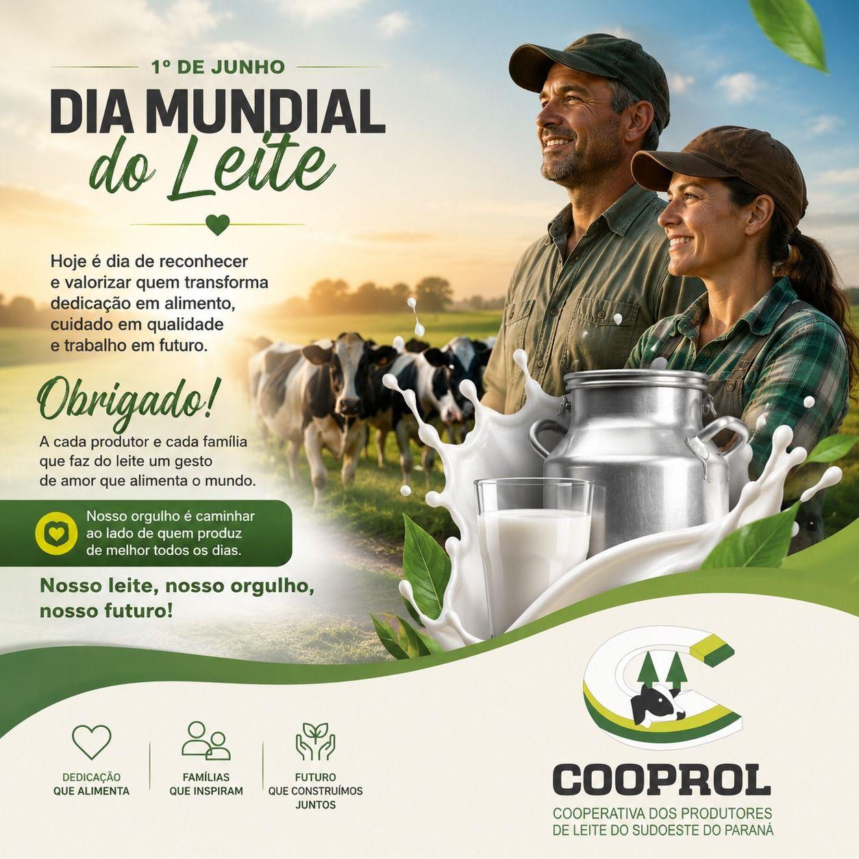1º de Junho: Dia Mundial do Leite celebra quem produz alimento e desenvolvimento no campo