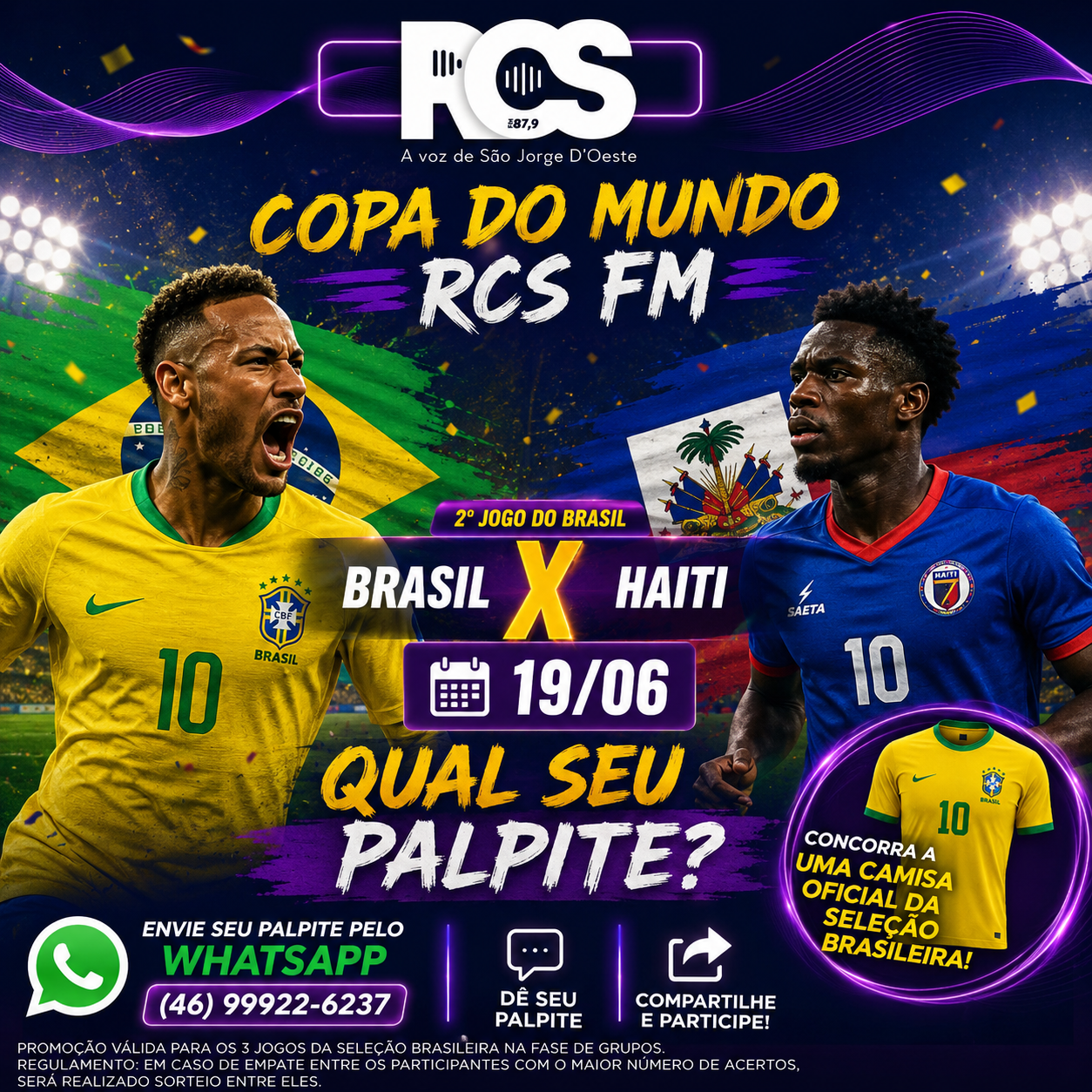 Brasil faz seu segundo jogo na Copa do Mundo nesta sexta-feira