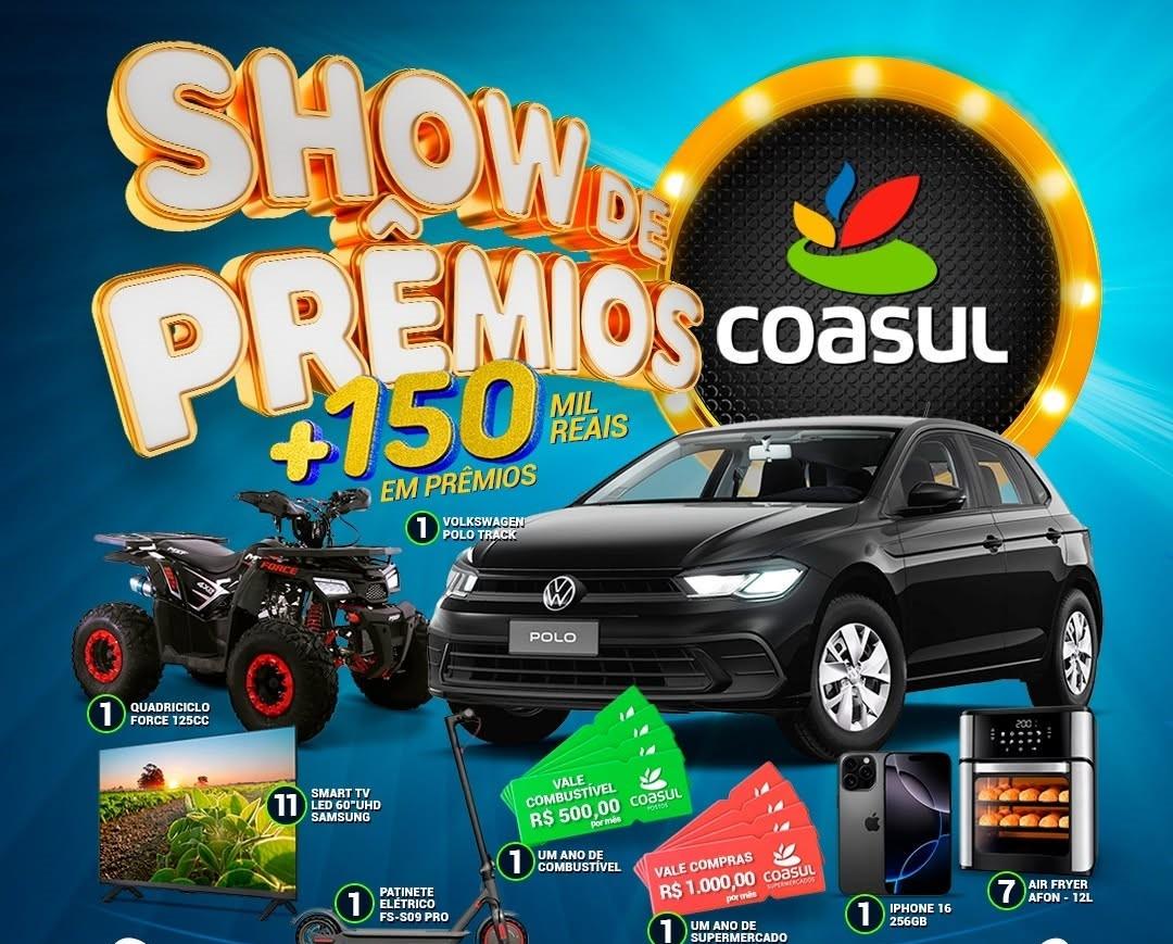 Já saiu os Ganhadores da Promoção Show de Prêmios Coasul! 🤩