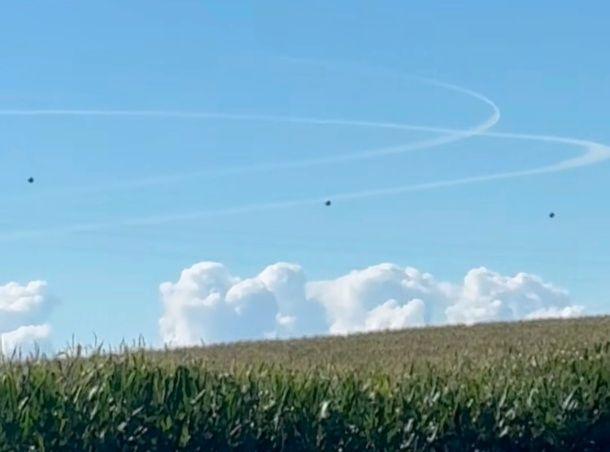 Marcas circulares no céu chamam a atenção no Sudoeste do Paraná
