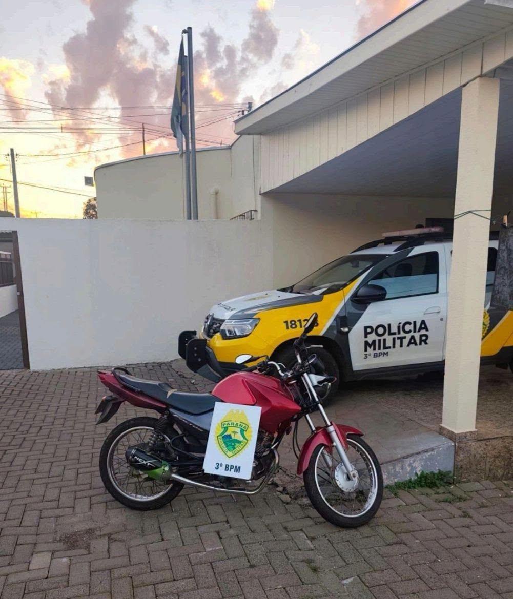 Menor é apreendido após fuga e motocicleta irregular é recolhida em São Jorge D'Oeste