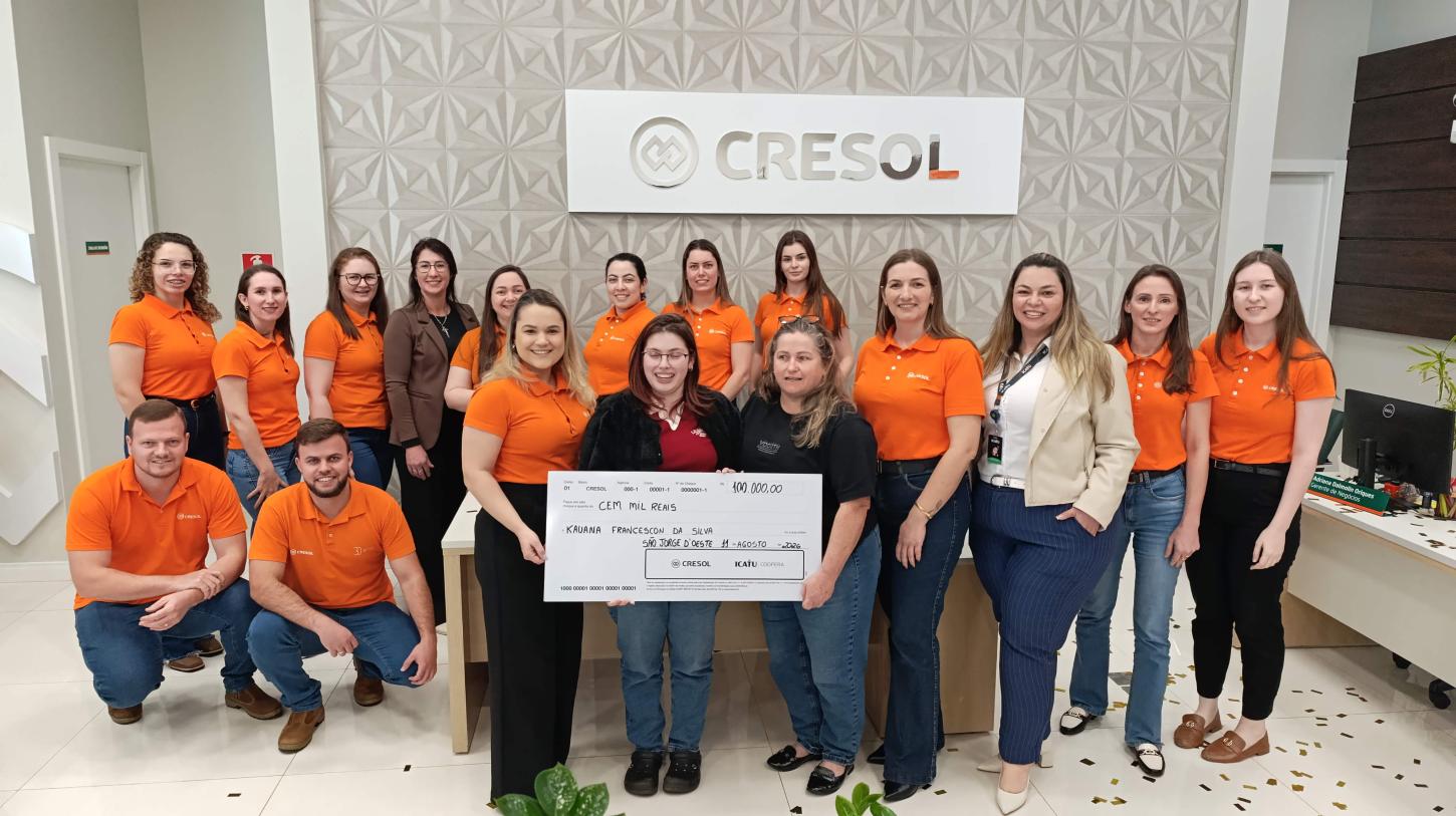 COOPERADA DA CRESOL SÃO JORGE D’OESTE É PREMIADA COM R$ 100 MIL