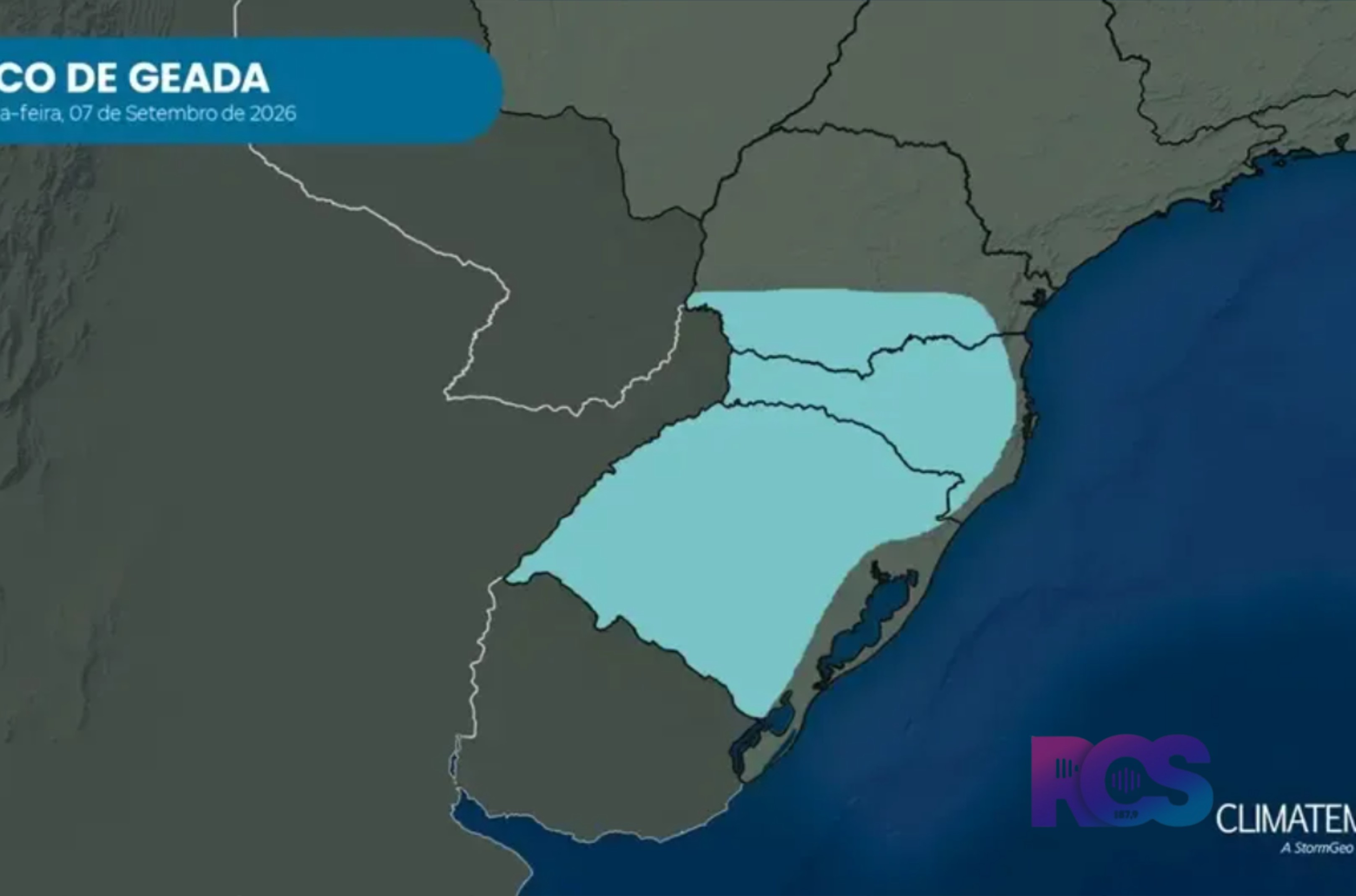 Após neve no domingo, Sul do Brasil terá muita geada nesta segunda-feira