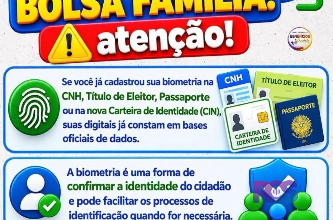 Beneficiários do Bolsa Família devem ficar atentos à biometria