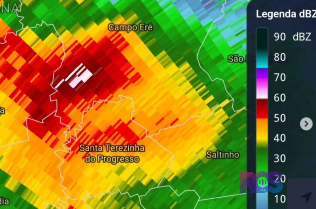 DEFESA CIVIL CONFIRMA TORNADO EM CAMPO ERÊ