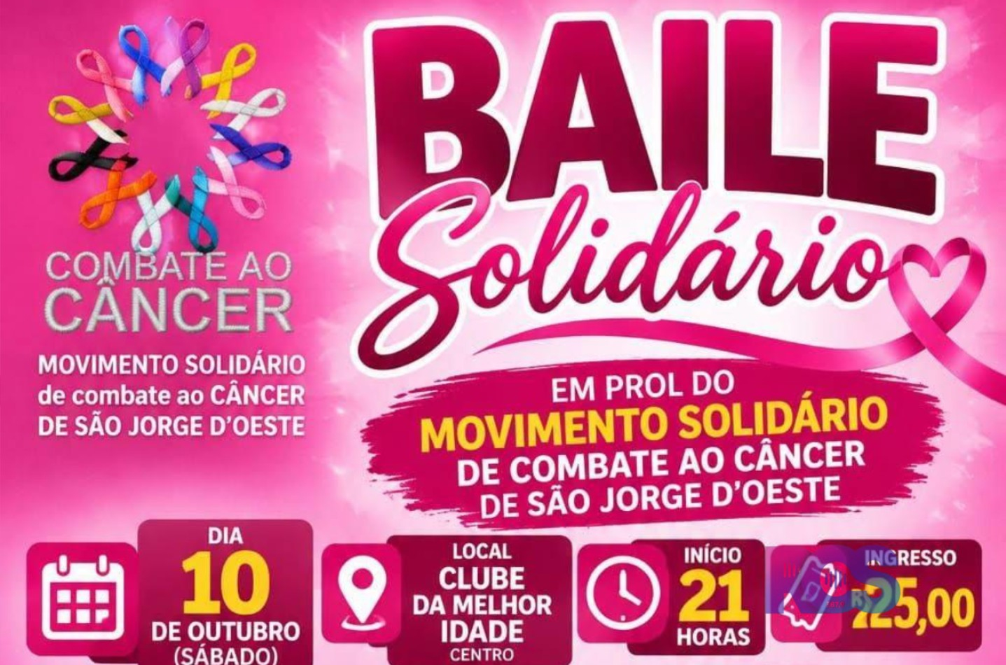 É HOJE! BAILE SOLIDÁRIO EM SÃO JORGE D’OESTE!
