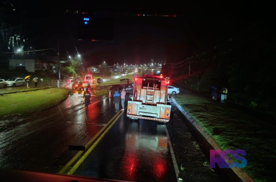 GRAVE ACIDENTE NA ENTRADA DO LOTEAMENTO BATISTELLA, EM SÃO JORGE D’OESTE COM VÍTIMA FATAL