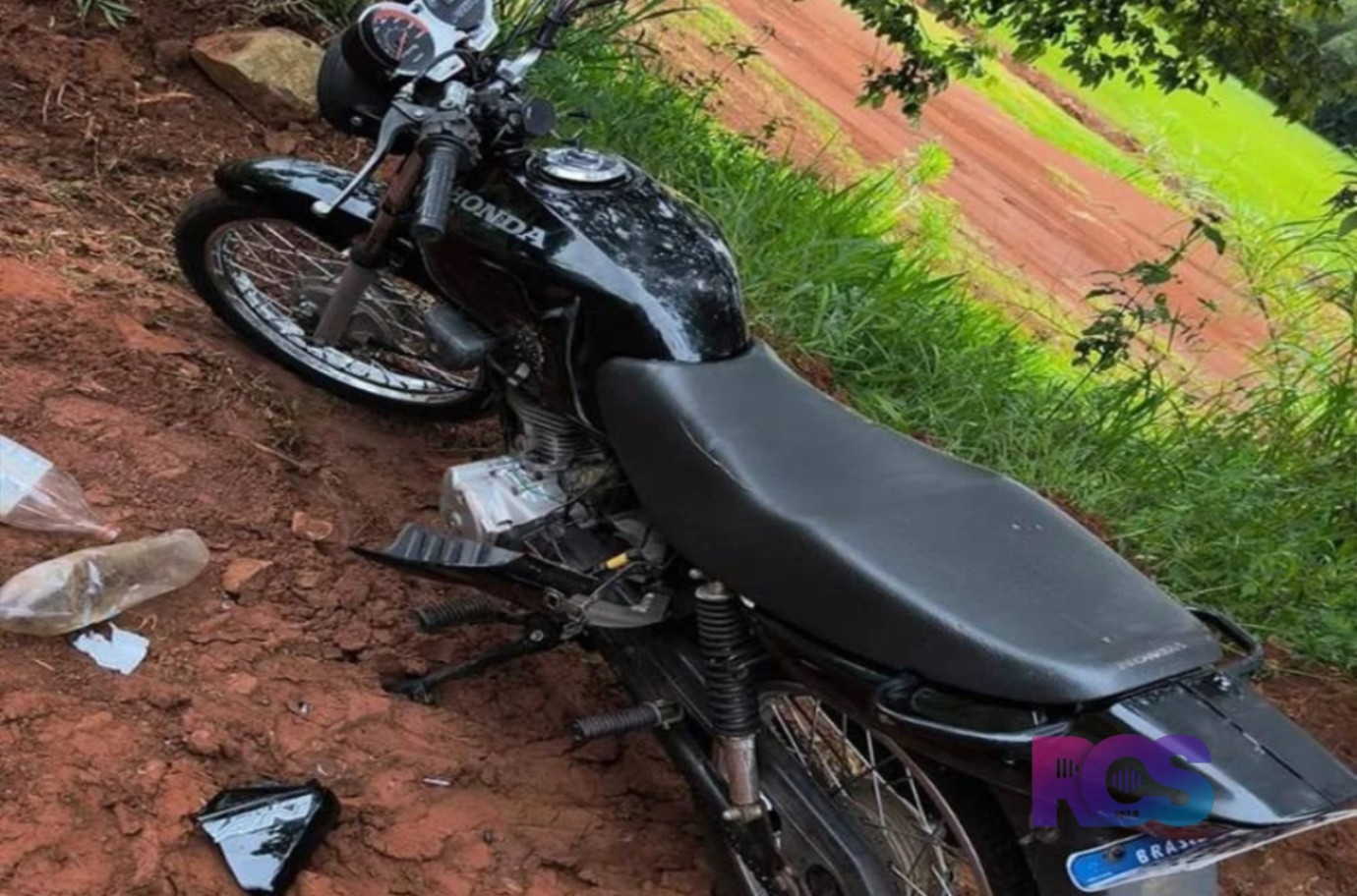 Motocicleta furtada é encontrada com danos e peças faltando em Dois Vizinhos
