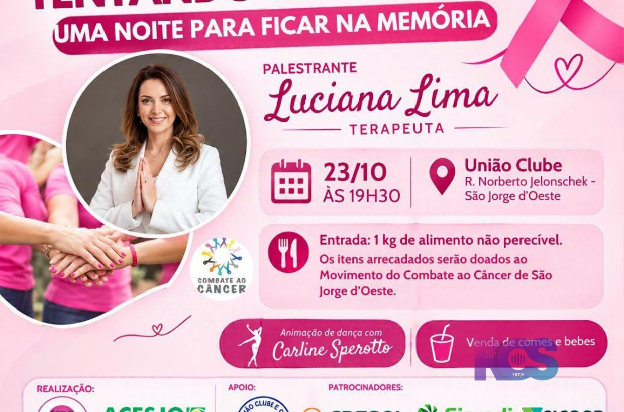 Outubro Rosa: Núcleo da Mulher Empresária promove noite de conscientização e acolhimento em São Jorge D’Oeste